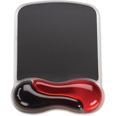 EVOLVE Gel Wave Mouse Pad with Wrist Rest; Red & Black EV521598